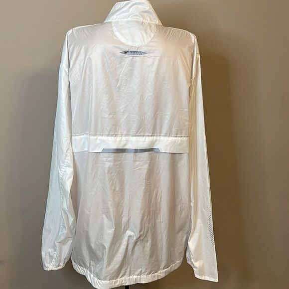New Balance White Windbreaker Jacket with Grey Trim - Size XL - Picture 8 of 16